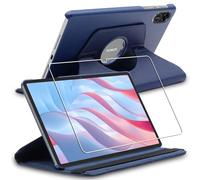 ebestStar - Coque pour Honor Pad X9, Etui Rotatif 360, Housse Protection PU Cuir, Bleu Foncé + Verre Trempé