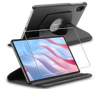 ebestStar Coque + verre trempé Honor Pad X9 - Étui support rotatif 360° PU cuir Noir