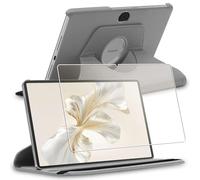 ebestStar - Coque pour Honor Pad 9, Etui Rotatif 360, Housse Protection PU Cuir, Gris + Verre Trempé