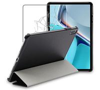 Ebeststar - Housse + Film Verre Pour Huawei Matepad 11 (2021) Etui Coque Slim Smart Case, Noir [Dimensions Precises Tablette : 253.8 X 165.3 X 7.3 Mm, Écran 11.0'']