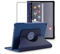 ebestStar - Coque pour Huawei MatePad T 10, T 10S, Etui Rotatif 360, Housse Protection PU Cuir, Bleu Foncé + Verre Trempé