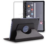 ebestStar - Coque pour Huawei MatePad T 10, T 10S, Etui Rotatif 360, Housse Protection PU Cuir, Noir + Verre Trempé