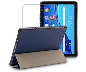 ebestStar - Coque pour Huawei MatePad T 10, T 10S, Etui Slim Cover, Housse PU Cuir Rabat Magnétique, Bleu Foncé + Verre Trempé
