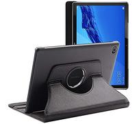 ebestStar - Coque Huawei MediaPad M5 Lite 10.1 Housse protection Etui PU Cuir Support Rotatif 360, Noir [Dimensions PRECISES Tablette : 243.4 x 162.2 x 7.7mm, écran 10.1''] Noir G