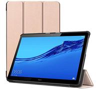 - Housse Huawei MediaPad T5 10.1 Etui Coque auto veille/réveille PU Slim Smart Case Support haute Solidité, Or / Doré [Dimensions PRECISES Tablette :