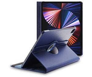 ebestStar - Coque pour iPad Pro 12.9 M1 2021, 2020 Apple, Etui Rotatif 360, Housse Protection PU Cuir, Bleu Foncé