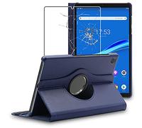 ebestStar - Coque pour Lenovo Tab M10 FHD Plus 10.3, Etui Rotatif 360, Housse Protection PU Cuir, Bleu Foncé + Verre Trempé