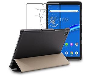ebestStar - Coque pour Lenovo Tab M10 FHD Plus 10.3, Etui Slim Cover, Housse PU Cuir Rabat Magnétique, Noir + Verre Trempé