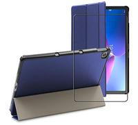 ebestStar - Coque pour Lenovo Tab M10 Plus 10.6 (Gen 3), Etui Slim Cover, Housse PU Cuir Rabat Magnétique, Bleu Foncé + Verre Trempé