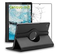 ebestStar - Coque pour Lenovo Tab M8 2021 (3rd gen), M8 HD 2019, Etui Rotatif 360, Housse Protection PU Cuir, Noir + Verre Trempé