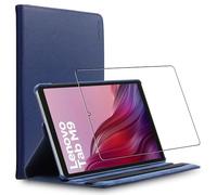 ebestStar - Coque pour Lenovo Tab M9, Etui Rotatif 360, Housse Protection PU Cuir, Bleu Foncé + Verre Trempé