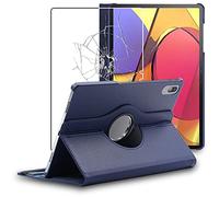 ebestStar Coque pour Lenovo Tab P11 Pro 11.5, + Verre Trempé, Bleu Nuit | Housse Etui Rotatif 360° PU Cuir Tab P11 Pro 11.5 (1st Gen, 2020) protection intégrale, découpes précises