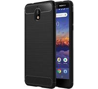 ebestStar - Coque pour Nokia Nokia 3.1 (2018), Etui Protection Motif Carbone, Antichoc Souple TPU, Noir