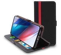ebestStar - Coque pour Oppo Find X3 Neo, Etui Portefeuille Protection, Housse Pochette PU Cuir Porte Carte, Noir/Rouge