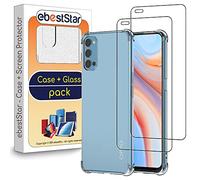ebestStar - Coque pour Oppo Reno4 5G, Etui Protection Silicone Transparent Antichoc, Coins Renforcés, Transparent + Verre Trempé x2