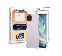 ebestStar - Coque pour Oppo Reno4 Z 5G, Etui Protection Silicone Transparent Antichoc, Coins Renforcés, Transparent + Verre Trempé x2