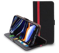 ebestStar - Coque pour Realme 7 Pro, Etui Portefeuille Protection, Housse Pochette PU Cuir Porte Carte, Noir/Rouge