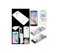 ebestStar - Coque Compatible avec Samsung S6 Galaxy SM-G920F, G920 Etui Housse Silicone Gel TPU Souple Motif S-Line, Transparent + Film écran Verre Trempé [Appareil: 143.4 x 70.5 x 6.8mm, 5.1"]