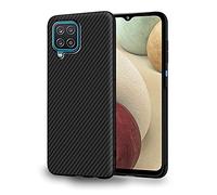 ebestStar - Coque pour Samsung Galaxy A12 SM-A125F, Etui Protection Motif Carbone, Antichoc Souple TPU, Noir