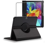 Ebeststar ® Housse Coque Etui Pu Cuir Rotatif Avec Support À Rotation 360° Pour Samsung Galaxy Tab 4 10.1 Sm-T530, T531 T535, Couleur Noir + Film Verre Trempé