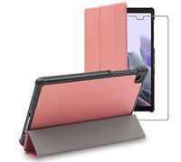 ebestStar - Coque pour Samsung Galaxy Tab A7 Lite 8.7 T220 T225, Etui Slim Cover, Housse PU Cuir Rabat Magnétique, Or Rose Gold + Verre Trempé
