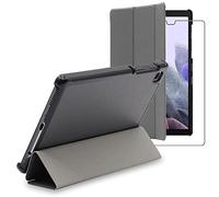 ebestStar Coque pour Samsung Galaxy Tab A7 Lite, + Verre Trempé, Gris | Housse Slim magnétique, auto réveil Galaxy Tab A7 Lite 8.7 T220 T225 Etui ultra fin Dos PC rigide, découpes précises