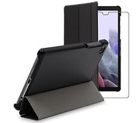 ebestStar Coque pour Samsung Galaxy Tab A7 Lite, + Verre Trempé, Noir | Housse Slim magnétique, auto réveil Galaxy Tab A7 Lite 8.7 T220 T225 Etui ultra fin Dos PC rigide, découpes précises