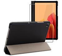 ebestStar Coque pour Samsung Galaxy Tab A7 T505, + Verre Trempé, Noir | Housse Slim magnétique, auto réveil Galaxy Tab A7 10.4 T505 (2022, 2020) Etui ultra fin Dos PC rigide, découpes précises