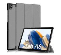 ebestStar - Coque pour Samsung Galaxy Tab A8 10.5 (2021) SM-X200 X205, Etui Slim Cover, Housse PU Cuir Rabat Magnétique, Gris