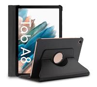 Housse pour Galaxy Tab A8 10.5 (2021) SM-X200 X205 Support Rotatif 360 PU Cuir, Noir