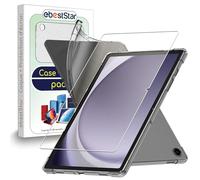 ebestStar - Coque pour Samsung Galaxy Tab A9+ (2023) SM-X210, Etui Protection Silicone Transparent Antichoc, Coins Renforcés, Transparent + Verre Trempé