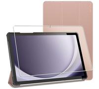 ebestStar - Coque pour Samsung Galaxy Tab A9+ (2023) SM-X210, Etui Slim Cover, Housse PU Cuir Rabat Magnétique, Or Rose Gold + Verre Trempé
