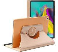 Ebeststar - Coque Samsung Galaxy Tab S5e 10.5 T720/T725 Housse Protection Pu Cuir Support Rotatif 360, Or / Doré [Dimensions Precises Tablette : 245 X 160 X 5.5mm, Écran 10.5'']