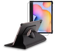 ebestStar - Coque pour Samsung Galaxy Tab S6 Lite 10.4 P610 P615 (2022, 2020), Etui Rotatif 360, Housse Protection PU Cuir, Noir + Verre Trempé