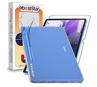 ebestStar - Coque pour Samsung Galaxy Tab S7 FE T730, 5G T736B, Etui Protection Silicone Transparent Antichoc, Souple Slim, Transparent + Verre Trempé