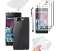 ebestStar - Coque pour Wiko Highway 4G, Etui Protection Silicone Transparent Antichoc, Souple Slim + Stylet + 3 Films d'écran, Transparent