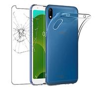 ebestStar - Coque pour Wiko Jerry 4, Etui Protection Silicone Transparent Antichoc, Souple Slim, Transparent + Verre Trempé
