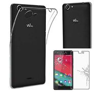 ebestStar - Coque pour Wiko Pulp 4G, Etui Protection Silicone Transparent Antichoc, Souple Slim, Transparent + Verre Trempé