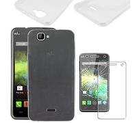 ebestStar - Coque pour Wiko Rainbow, Rainbow 4G, Etui Protection Silicone Transparent Antichoc, Souple Slim, Transparent + Verre Trempé