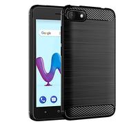 ebestStar - Coque pour Wiko Sunny3 (Sunny 3), Etui Protection Motif Carbone, Antichoc Souple TPU, Noir