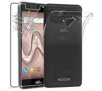 ebestStar - Coque pour Wiko Tommy 2 Plus, Etui Protection Silicone Transparent Antichoc, Souple Slim, Transparent + Verre Trempé