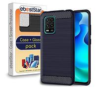 ebestStar - Coque pour Xiaomi Mi 10 Lite, Etui Protection Motif Carbone, Antichoc Souple TPU, Bleu Foncé