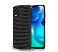 ebestStar - Coque pour Xiaomi Mi 10 Lite, Etui Protection Motif Carbone, Antichoc Souple TPU, Noir