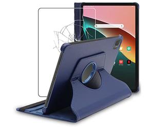 ebestStar - Coque pour Xiaomi Pad 5, Pad 5 Pro, 5G (2021), Etui Rotatif 360, Housse Protection PU Cuir, Bleu Foncé + Verre Trempé