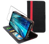 ebestStar - Coque Xiaomi Redmi Note 8 Pro Etui Portefeuille Porte-Cartes Support Stand, Noir / Rouge [Dimensions PRECISES Smartphone : 161.4 x 76.4 x 8.8mm, écran 6.53'']