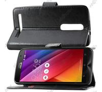 ebestStar ® Etui Portefeuille Housse Coque Protection Folio book livre pour Asus ZenFone 2 ZE551ML, Couleur Noir [Dimensions PRECISES de votre appareil : 152,5 x 77,2 x 10,9 mm, écran 5.5'']
