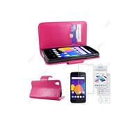 ebestStar Etui Portefeuille Housse Protection Folio Coque pour Alcatel Onetouch Idol 3 écran 5.5 pouces, Couleur Rose