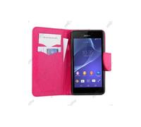 ebestStar Etui Portefeuille Housse Protection Folio Coque pour Sony Xperia E3 D2203, Couleur Rose