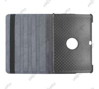 Ebeststar ® Film + Coque Etui Pu Cuir Housse Rotative Support À Rotation 360° Pour Samsung Galaxy Tab 2 10.1, Gt-P5110 P5100, Couleur Noir [Dimensions Precises De Votre Appareil : 256.6 X 175.3 X 9.7