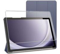 ebestStar Housse Coque Arrière Rigide pour Galaxy Tab A9+ (2023) SM-X210 Smart Case Support Auto-veille, Bleu Foncé + Film VERRE Trempé Bleu Foncé G